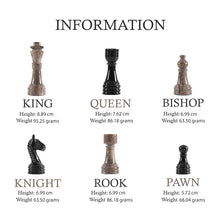 Load image into Gallery viewer, Black and Oceanic Chess Set -38cm With Standard Storage