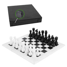 Load image into Gallery viewer, White & Black Premium Quality Marble Chess Set - 38cm