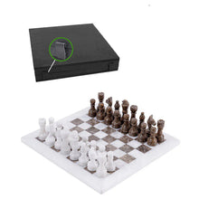 Load image into Gallery viewer, White & Grey Oceanic Premium Quality Marble Chess Set - 30cm