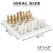 Load image into Gallery viewer, RADICALn Natural Marble Black and White Staunton Tournament Chess Set
