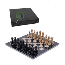 Load image into Gallery viewer, Black & Coral Marble Premium Quality Chess Set - 30cm