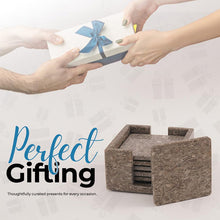 Load image into Gallery viewer, Full square coaster set with holder