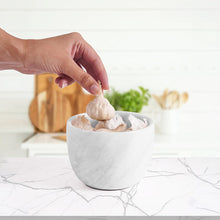 Load image into Gallery viewer, Marble Handcrafted Garlic Keepers Natural Marble Garlic Storage Jar Garlic Container for Counter