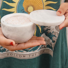 Load image into Gallery viewer, Marble Salt Cellar Big with Magnetic Lid Handmade Kitchen Salt & Spice Container