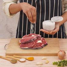 Load image into Gallery viewer, Marble Salt Cellar Small with Magnetic Lid Handmade Kitchen Salt & Spice Container