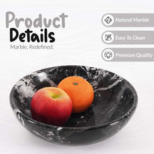 Load image into Gallery viewer, Marble Fruit Bowl Without Stand - Kitchen Serving Bowl - 25 cm