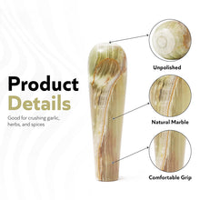 Load image into Gallery viewer, Marble Pestle for Grinding Spices, Herbs & Garlic Durable Kitchen Tool