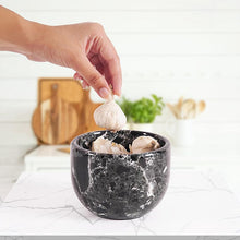 Load image into Gallery viewer, Marble Handcrafted Garlic Keepers Natural Marble Garlic Storage Jar Garlic Container for Counter
