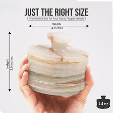 Load image into Gallery viewer, Radicaln Salt Cellar Marble salt jar with lid and serving spoon