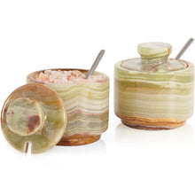 Load image into Gallery viewer, Salt Cellar Set of 2 with Spoon Premium Kitchen Tabletop Salt & Spice Accessory