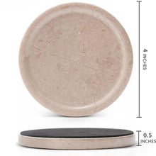 Load image into Gallery viewer, Premium Marble Depth Design Coaster Plates Set of 4 Luxury Table Coasters, Marble Coasters