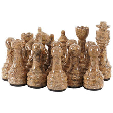 Load image into Gallery viewer, Handmade Black and Coral Premium Quality Chess Figures