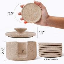 Load image into Gallery viewer, COASTER SET - ROUND WITH CAP