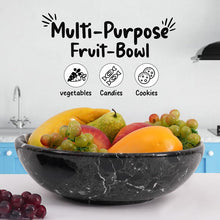 Load image into Gallery viewer, Marble Fruit Bowl Without Stand - Kitchen Serving Bowl - 25 cm