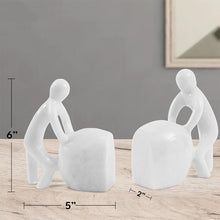 Load image into Gallery viewer, stoneman bookends, decorative bookends, marble bookends