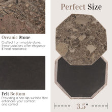 Load image into Gallery viewer, Marble Set of 6 Kitchen Star Coaster Plates