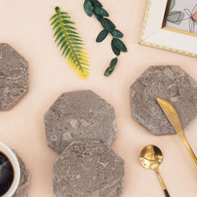 Load image into Gallery viewer, Marble Set of 6 Kitchen Star Coaster Plates