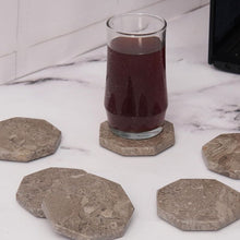 Load image into Gallery viewer, Marble Set of 6 Kitchen Star Coaster Plates