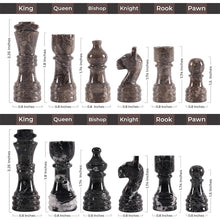 Load image into Gallery viewer, 30cm Round Marble Chess Set OCEANIC & ZEBRA BLACK with Local Storage Box – Classic Strategy Board Game for Home & Gift