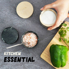 Load image into Gallery viewer, Stylish Marble Salt Cellar with Tray, Trinket Box Kitchen Décor Salt Pepper Bowls