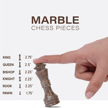 Load image into Gallery viewer, White and Grey Oceanic Handmade 12 Inches High Quality Marble Chess Set