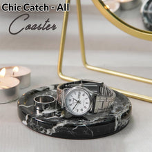 Load image into Gallery viewer, Premium Marble Depth Design Coaster Plates Set of 4 Luxury Table Coasters, Marble Coasters