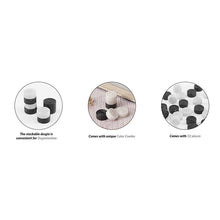 Load image into Gallery viewer, Black and Coral Handmade Marble Checkers pieces Set