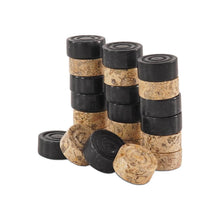 Load image into Gallery viewer, Black and Coral Handmade Marble Checkers pieces Set