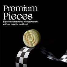 Load image into Gallery viewer, Black and Coral Handmade Marble Checkers pieces Set