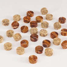 Load image into Gallery viewer, Black and Coral Handmade Marble Checkers pieces Set