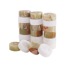 Load image into Gallery viewer, Black and Coral Handmade Marble Checkers pieces Set