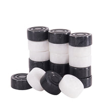 Load image into Gallery viewer, Black and Coral Handmade Marble Checkers pieces Set