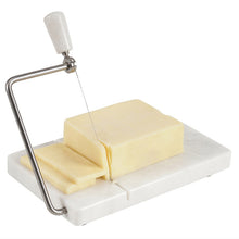 Load image into Gallery viewer, Handmade Marble Cheese Slicer-Cutting Board with Wire