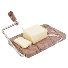 Load image into Gallery viewer, Handmade Marble Cheese Slicer-Cutting Board with Wire
