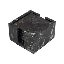 Load image into Gallery viewer, coaster set_marble coaster_cup coaster_Black Coaster
