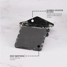 Load image into Gallery viewer, coaster set_marble coaster_cup coaster_Black Coaster