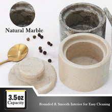 Load image into Gallery viewer, Stylish Marble Salt Cellar (Set of 2), Trinket Box Kitchen Décor Salt Pepper Bowls