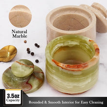 Load image into Gallery viewer, Stylish Marble Salt Cellar (Set of 2), Trinket Box Kitchen Décor Salt Pepper Bowls