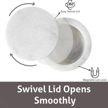 Load image into Gallery viewer, Marble Salt Cellar Big with Magnetic Lid Handmade Kitchen Salt & Spice Container