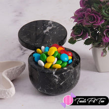 Load image into Gallery viewer, Marble Salt Cellar Small with Magnetic Lid Handmade Kitchen Salt & Spice Container
