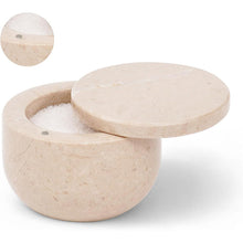 Load image into Gallery viewer, Marble Salt Cellar Small with Magnetic Lid Handmade Kitchen Salt & Spice Container