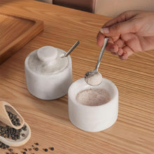 Load image into Gallery viewer, Salt Cellar Set of 2 with Spoon Premium Kitchen Tabletop Salt & Spice Accessory