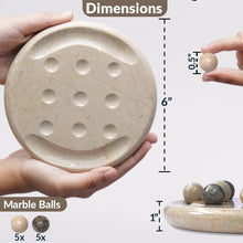 Load image into Gallery viewer, Marble Tic Tac Toe Game Set Handmade Strategy Board Games for Coffee Table Decor