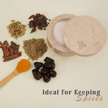 Load image into Gallery viewer, Marble Salt Cellar Big with Magnetic Lid Handmade Kitchen Salt & Spice Container