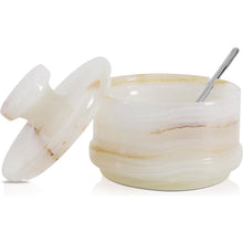 Load image into Gallery viewer, Radicaln Salt Cellar Marble salt jar with lid and serving spoon