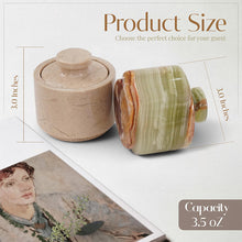 Load image into Gallery viewer, Stylish Marble Salt Cellar (Set of 2), Trinket Box Kitchen Décor Salt Pepper Bowls