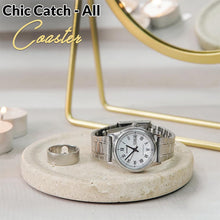 Load image into Gallery viewer, Premium Marble Depth Design Coaster Plates Set of 4 Luxury Table Coasters, Marble Coasters