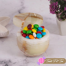 Load image into Gallery viewer, Marble Salt Cellar Small with Magnetic Lid Handmade Kitchen Salt & Spice Container