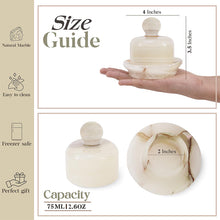 Load image into Gallery viewer, Luxury Marble Butter Dish with Lid Premium Natural Marble Butter Keeper for Kitchen & Dining Table Elegant Butter Storage Container