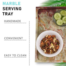 Load image into Gallery viewer, marble serving tray, bathroom tray, coffee table tray, decorative tray